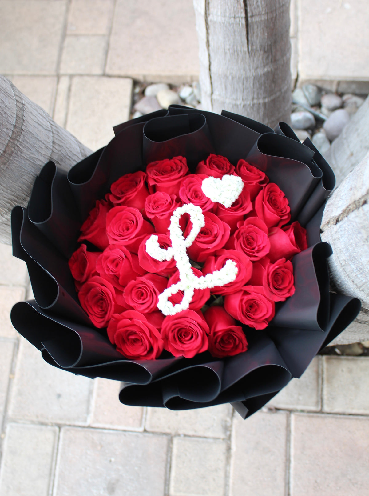 Rose Bouquet with Initial or #