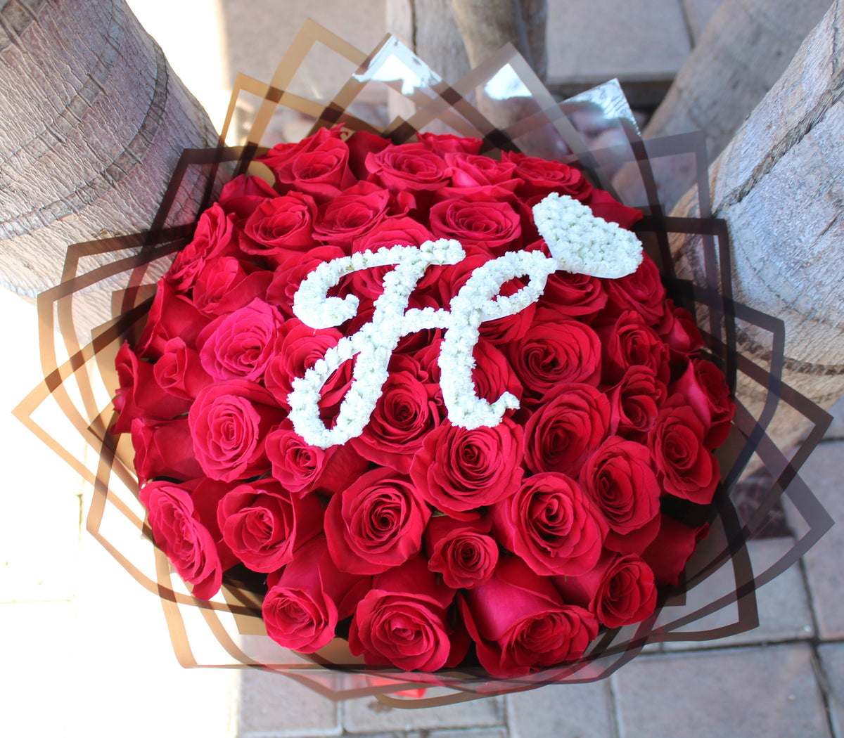 Rose Bouquet with Initial or #