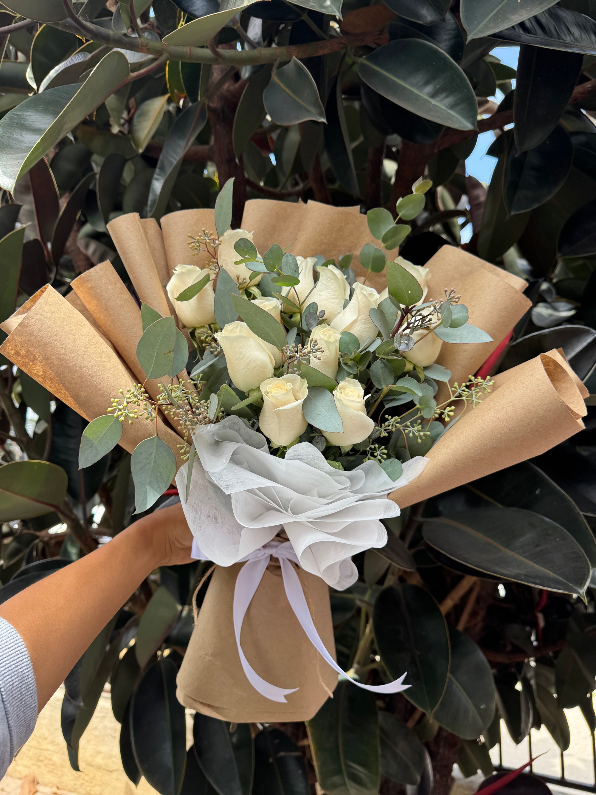 Array of White Roses