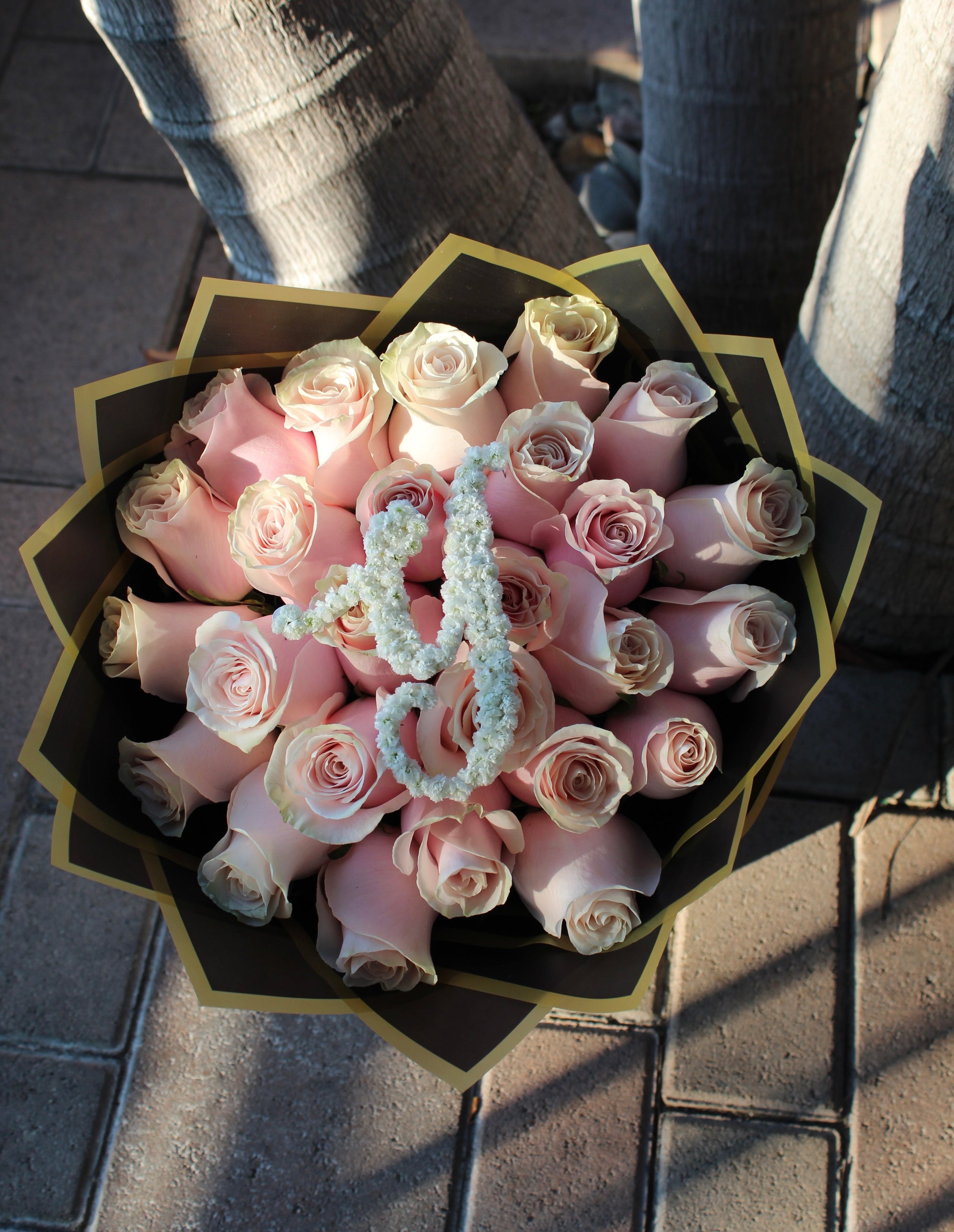 Rose Bouquet with Initial or #